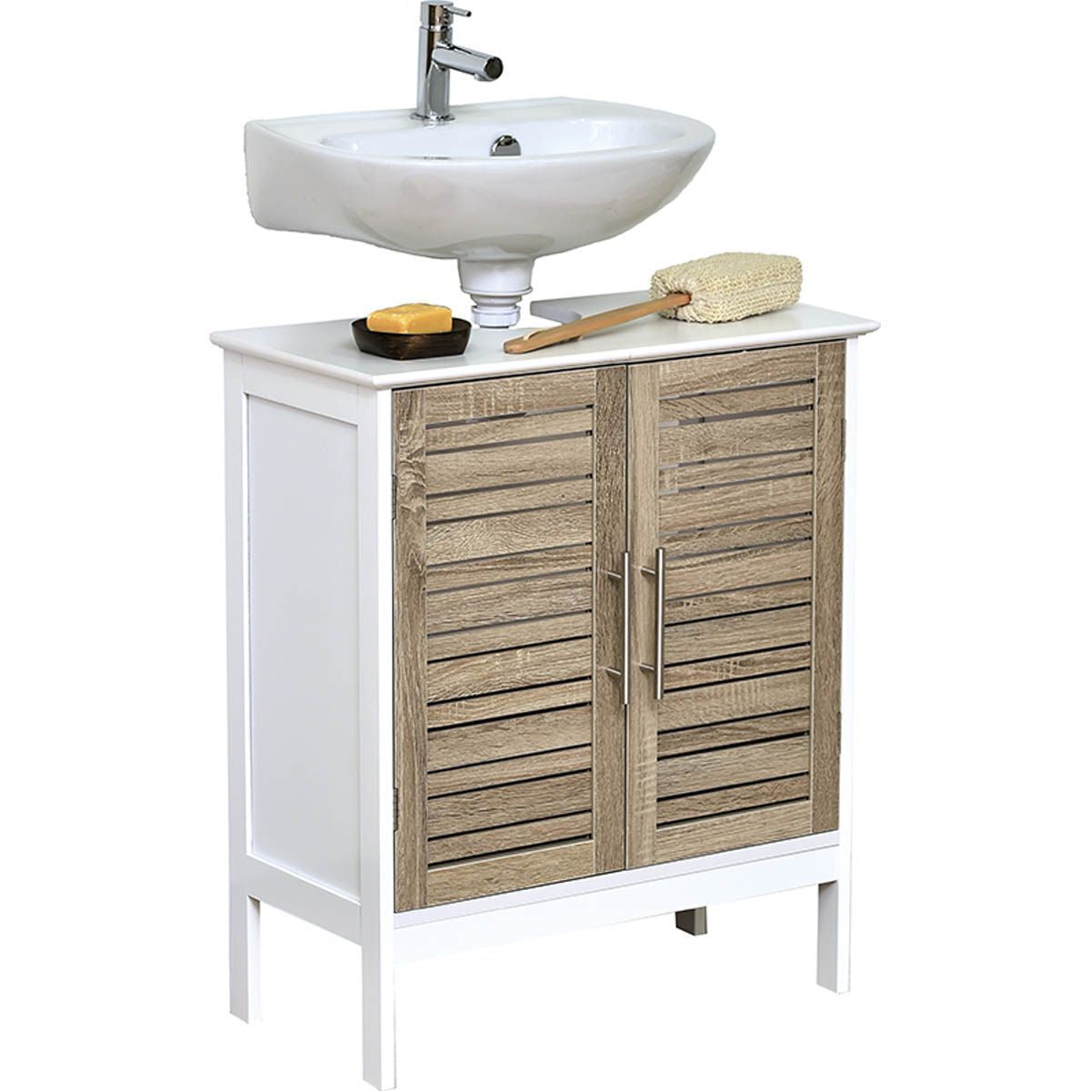 MDF Sink Cabinet With 2 Doors + 1 Interior Shelf - Stockholm