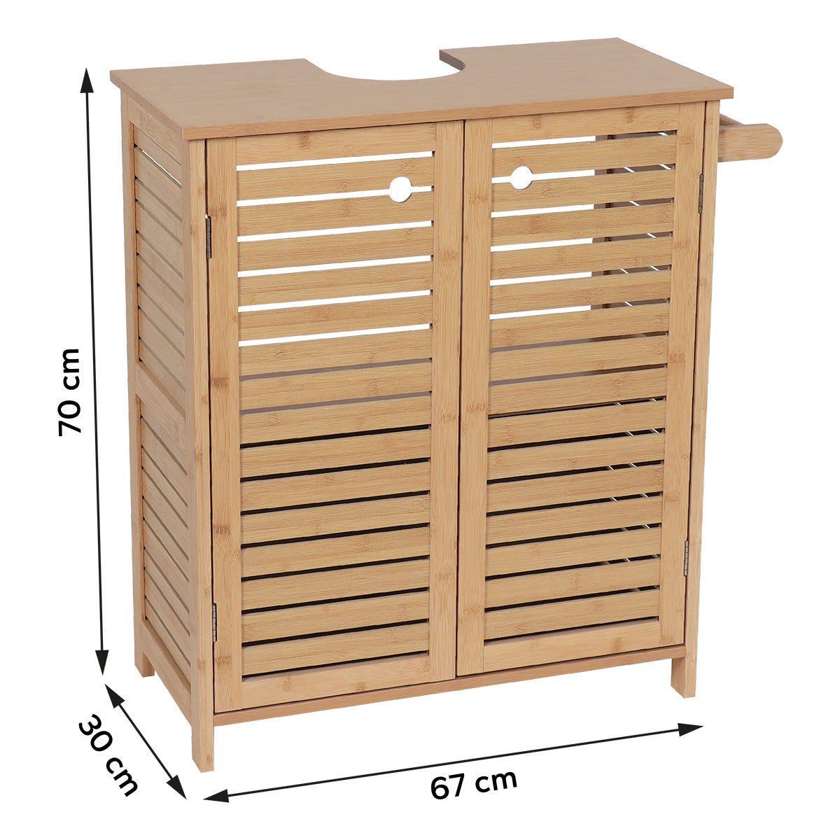Bamboo/MDF Sink Cabinet With Bamboo Effect - Trinidad