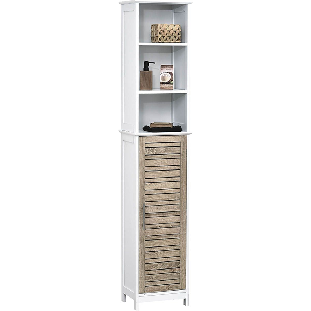 MDF storage column with 1 door and shelves - Stockholm