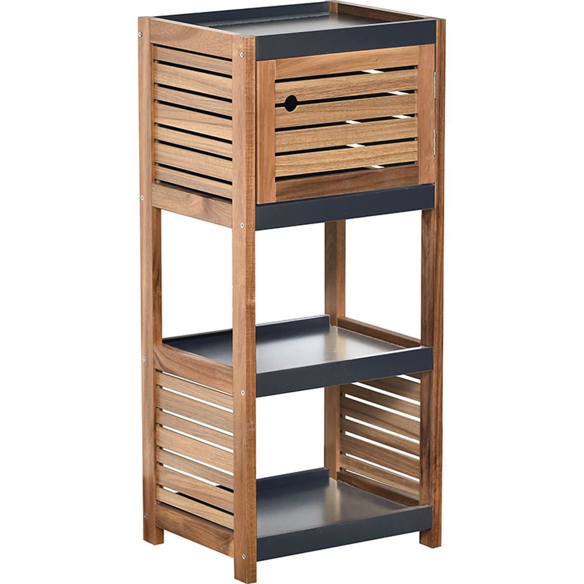 Acacia and MDF Interior Shelf with 1 Door - Element