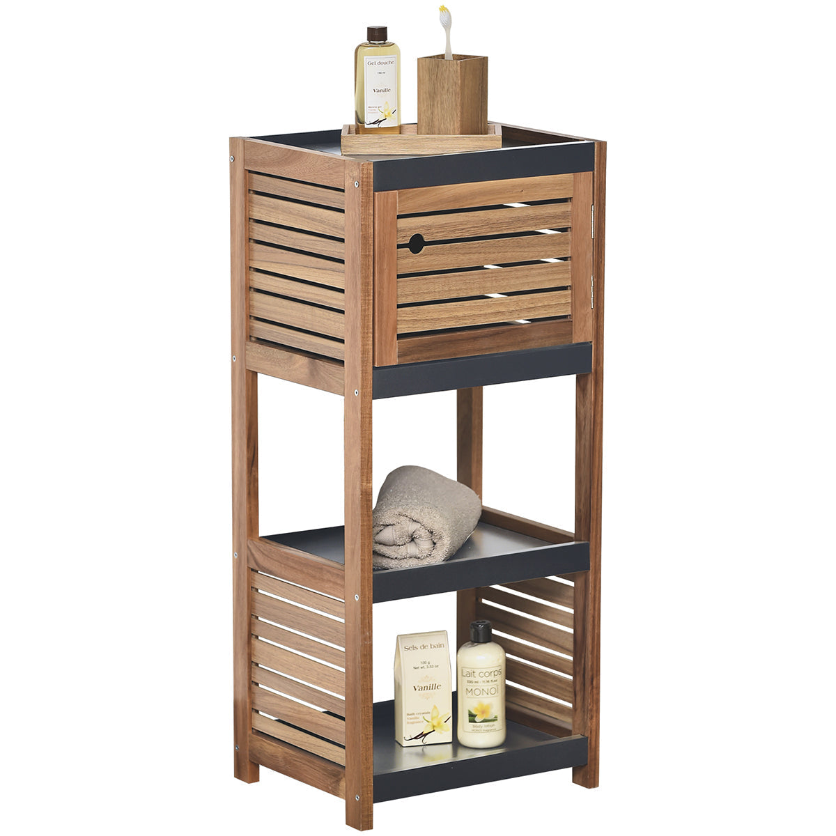 Acacia and MDF Interior Shelf with 1 Door - Element