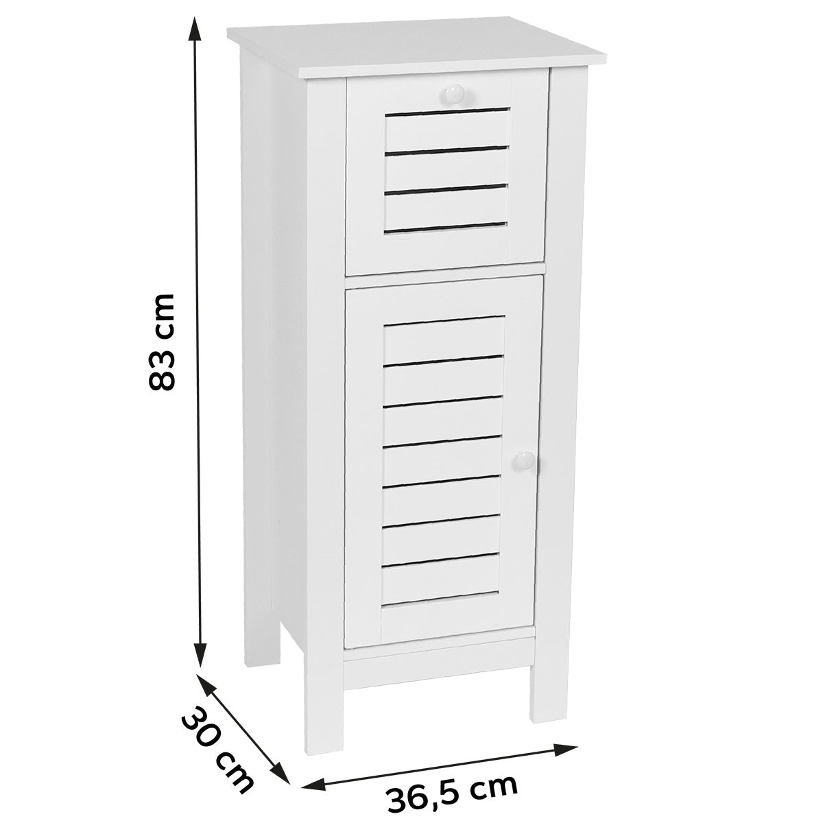 MDF Lower Cabinet With 1 Door + 1 Drawer - Santorin