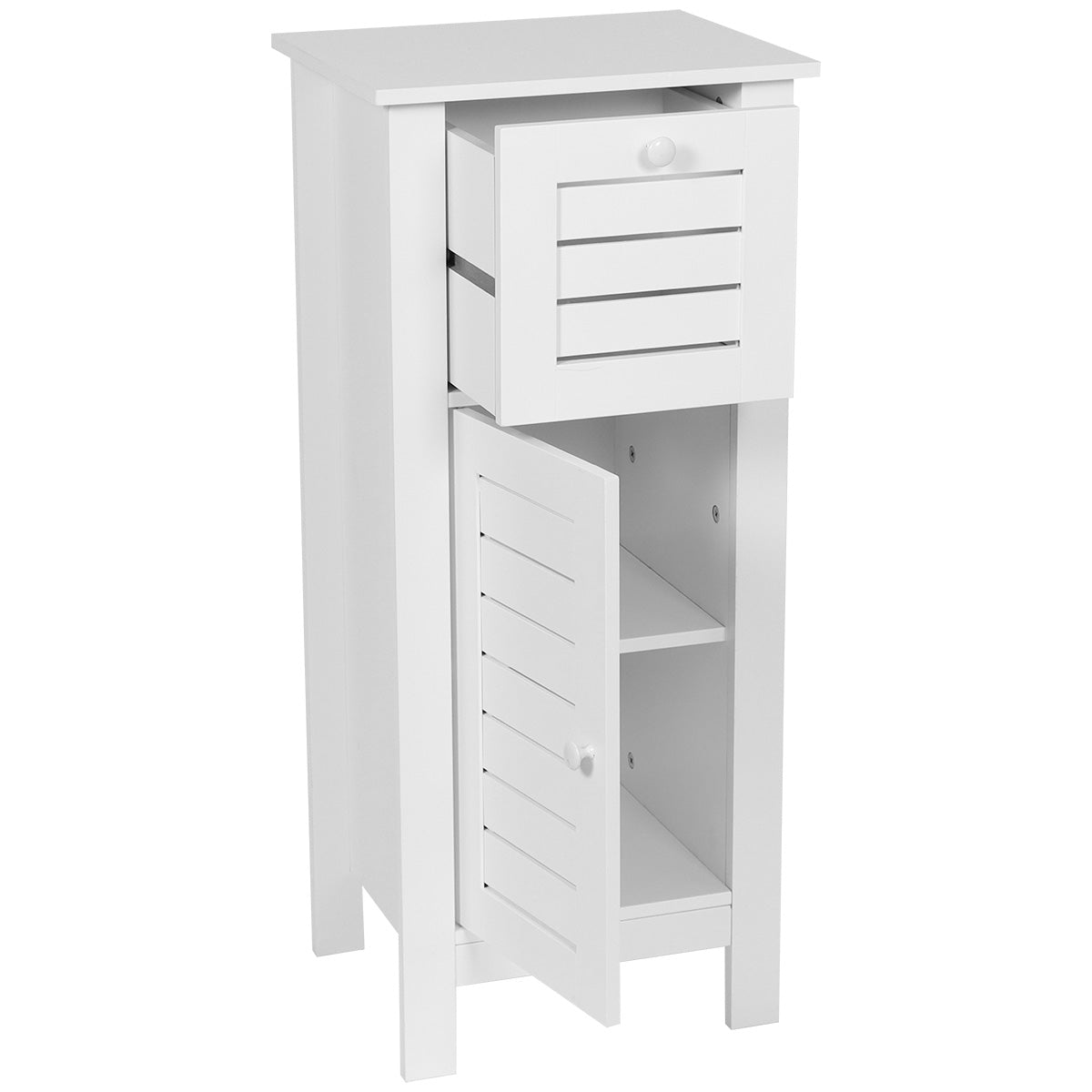 MDF Lower Cabinet With 1 Door + 1 Drawer - Santorin