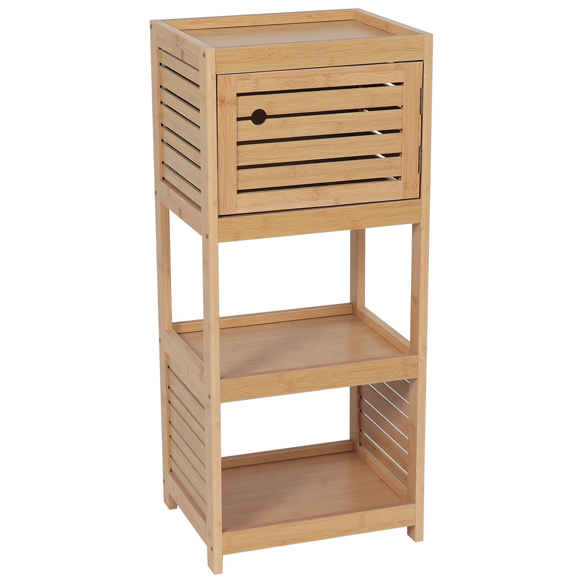 Bamboo/MDF Lower Storage Shelf With 1 Door - Trinidad