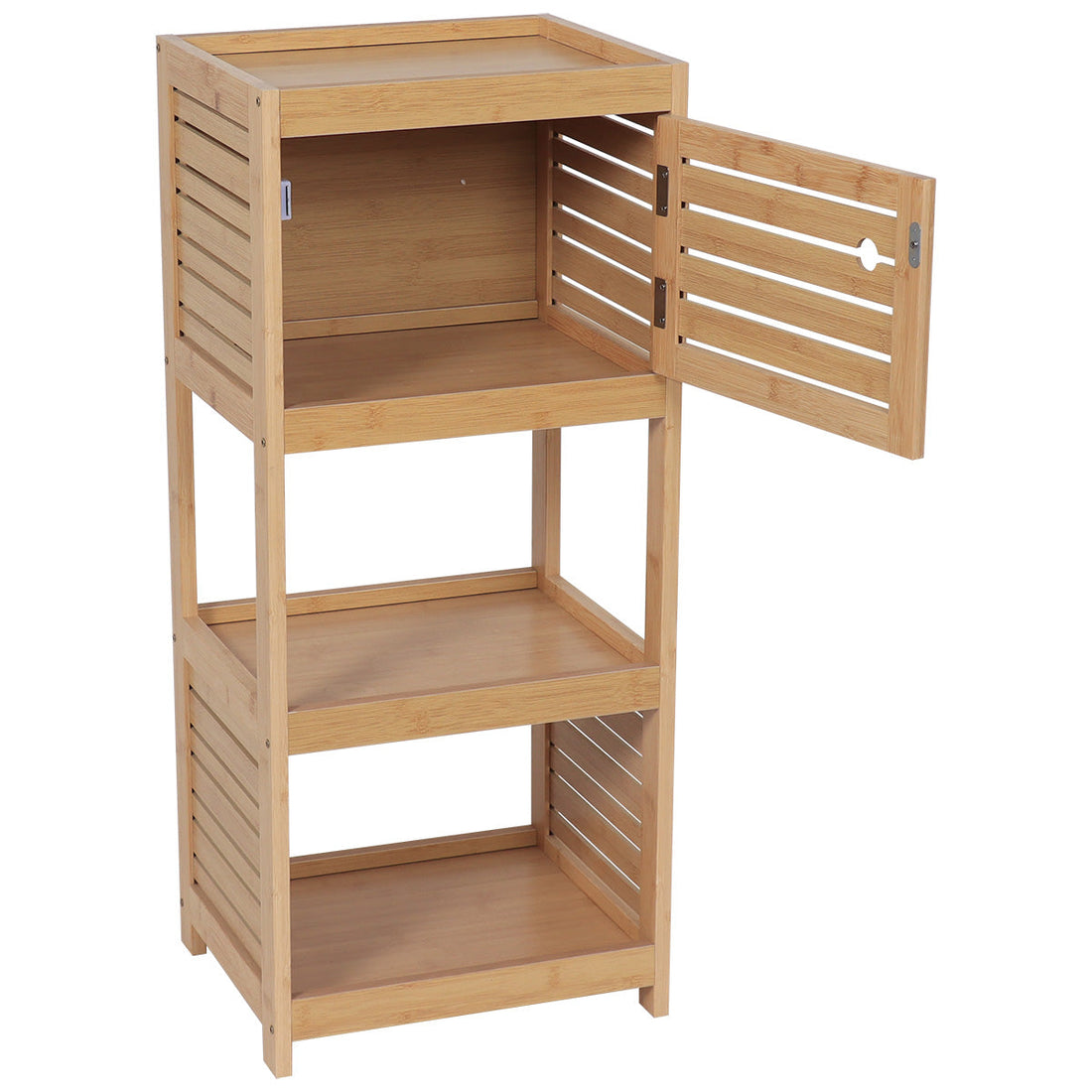 Bamboo/MDF Lower Storage Shelf With 1 Door - Trinidad