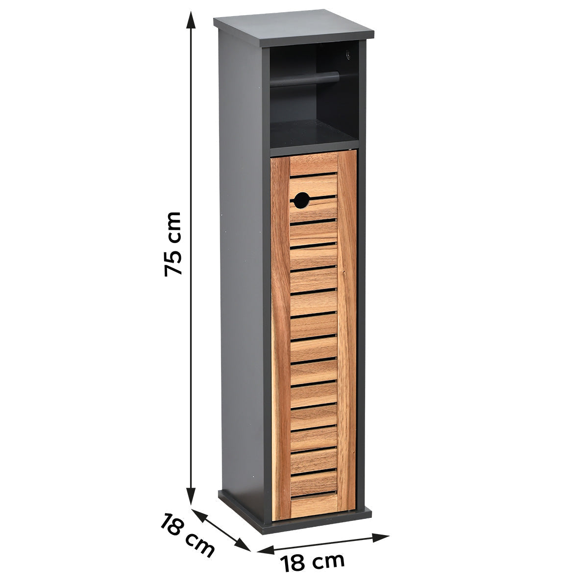 Toilet Paper Holder And Dispenser Made Of Acacia And MDF - Element