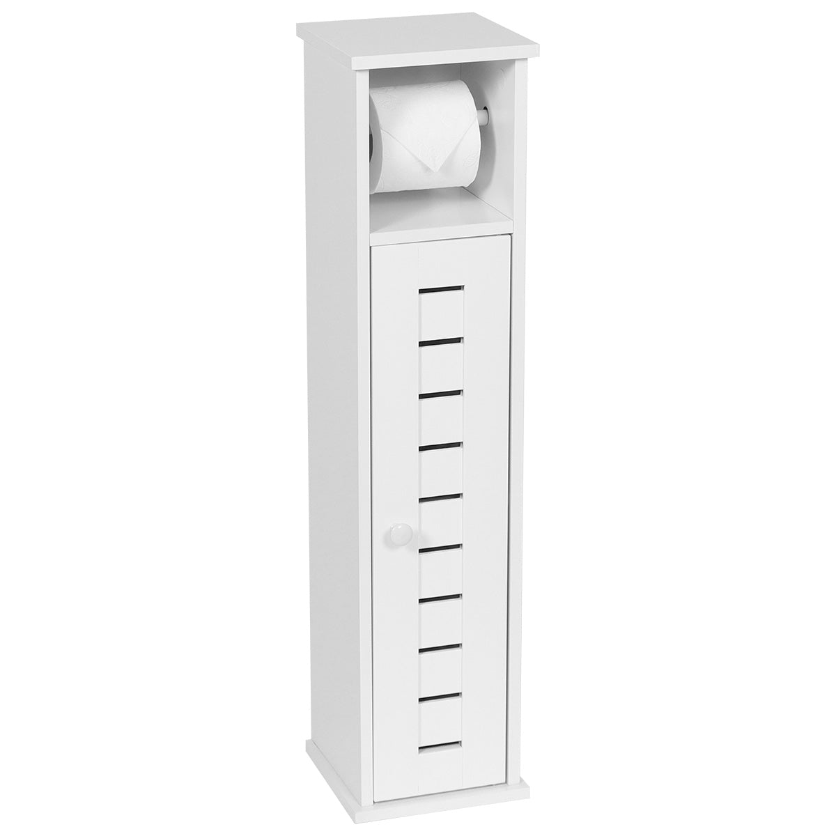 Toilet Paper Holder And Dispenser With 1 Door And 1 Interior Shelf - Santorin