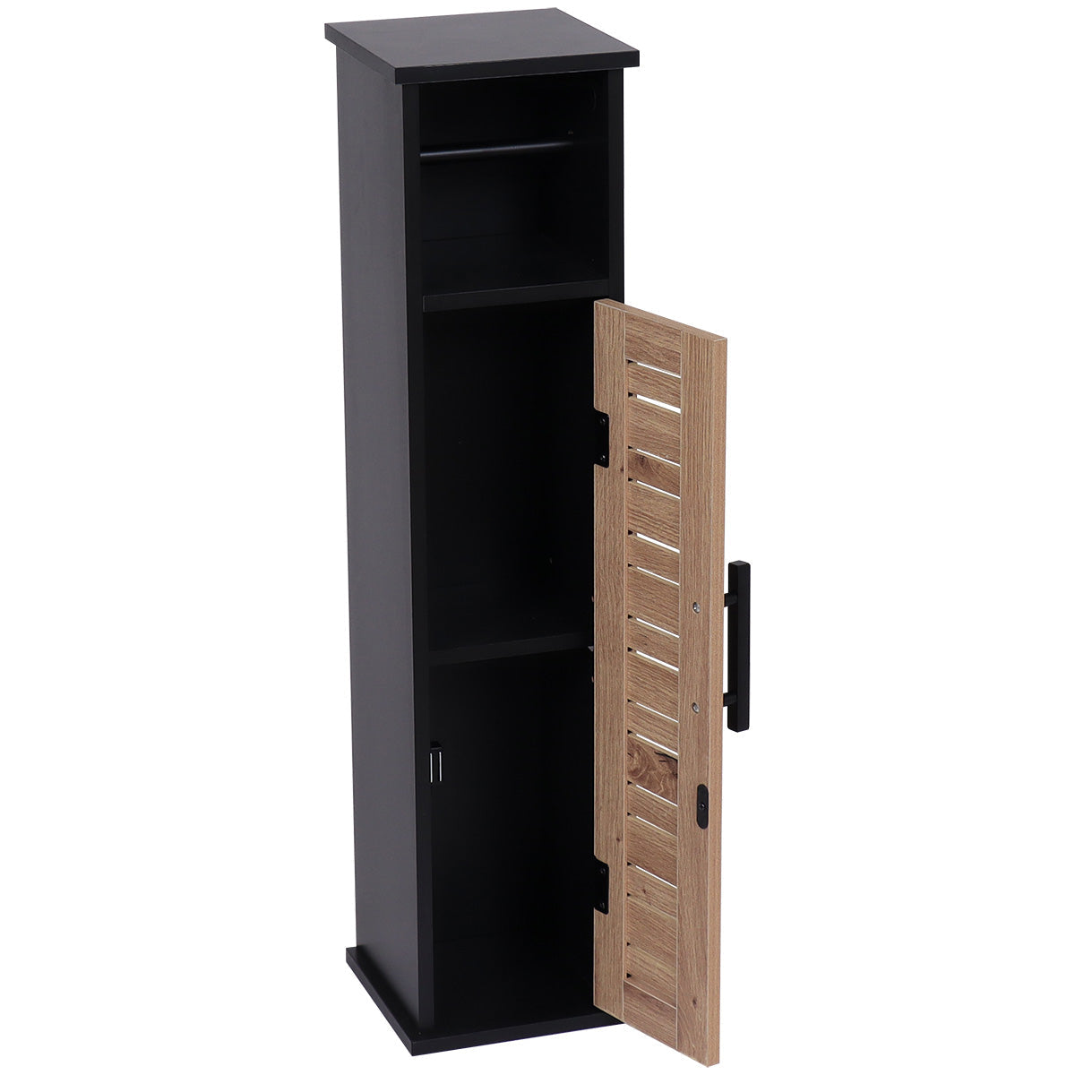 Toilet Paper Holder And Dispenser With 1 Door And 1 Interior Shelf - Bergen