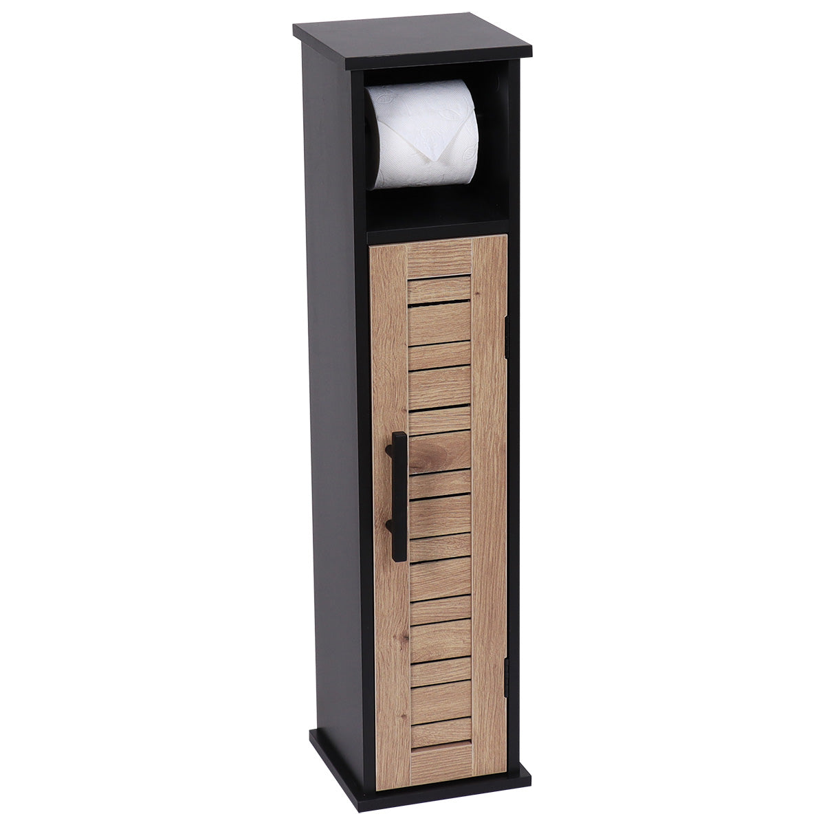 Toilet Paper Holder And Dispenser With 1 Door And 1 Interior Shelf - Bergen