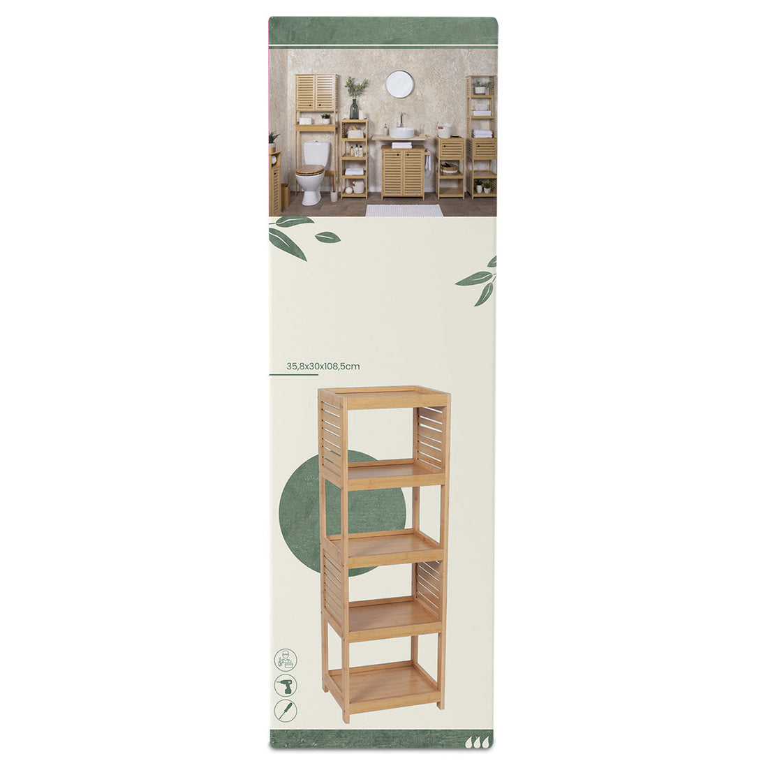 5-Shelf Bamboo and MDF Shelf - Trinidad