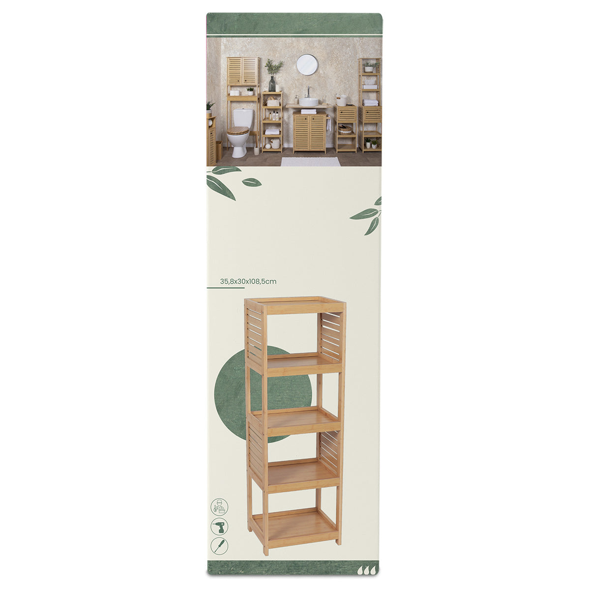5-Shelf Bamboo and MDF Shelf - Trinidad