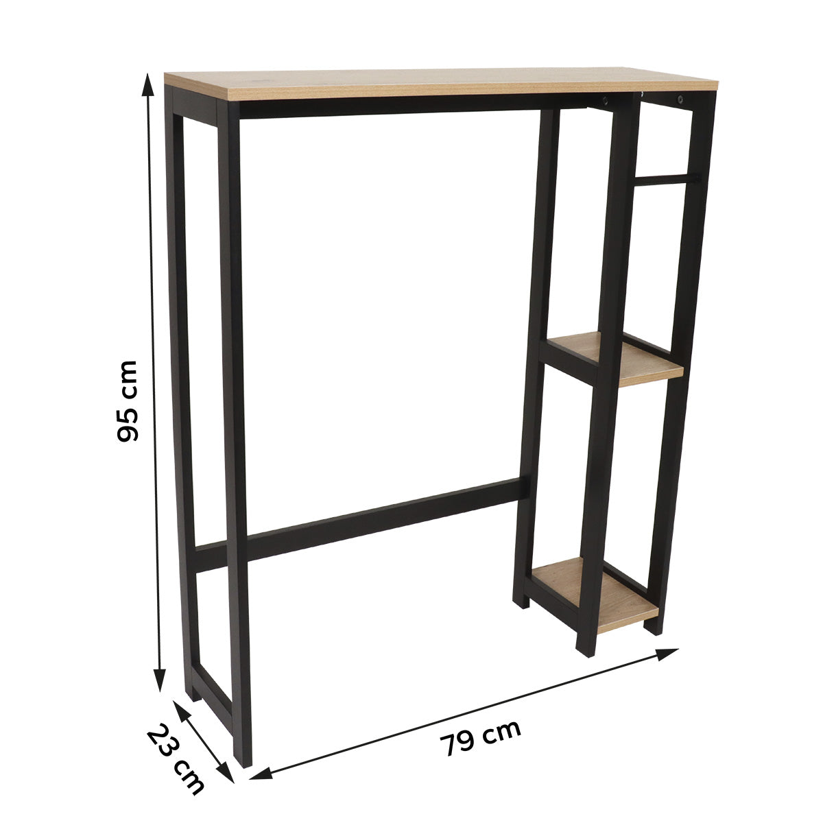 Bamboo/Melamine Toilet Shelf With 2 Shelves - Bergen