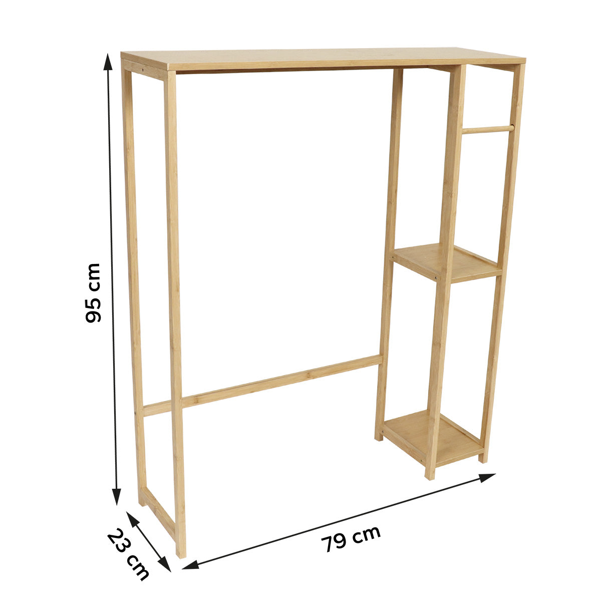 Bamboo and Melamine Toilet Shelf with 2 Shelves – Trinidad