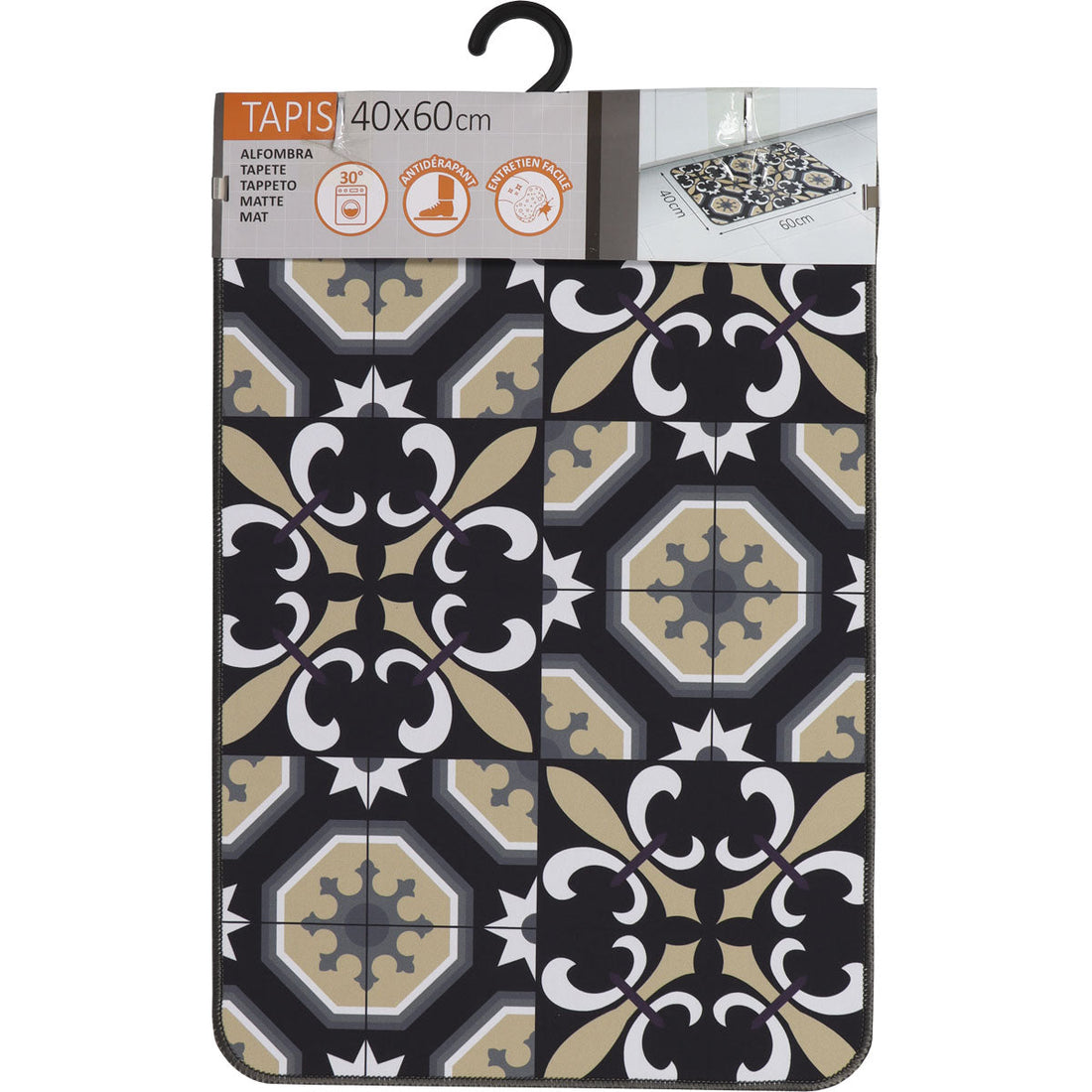 Kitchen rug Carmen Noir - 40X60CM