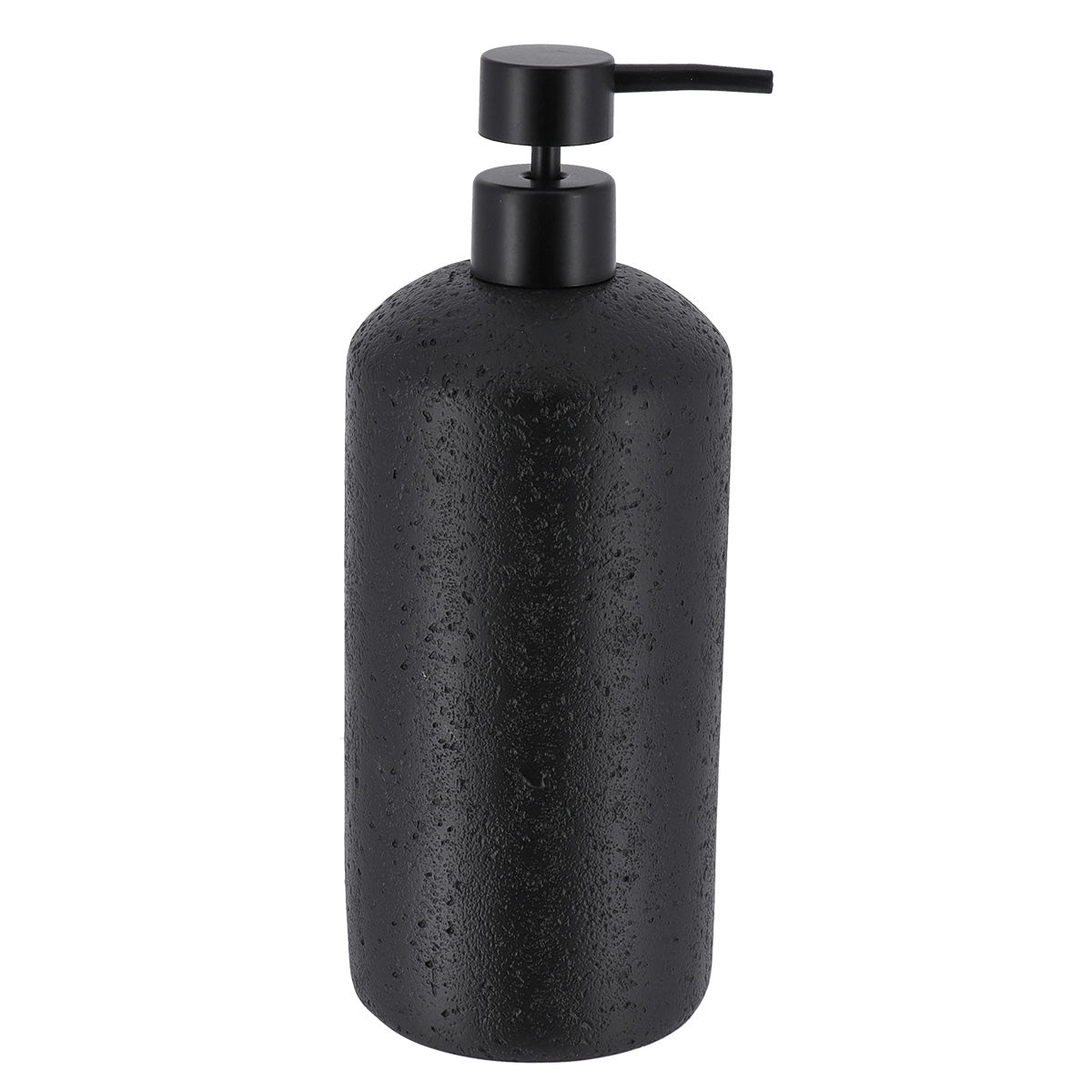 Stone effect polyresin soap dispenser 800 ml - Black 