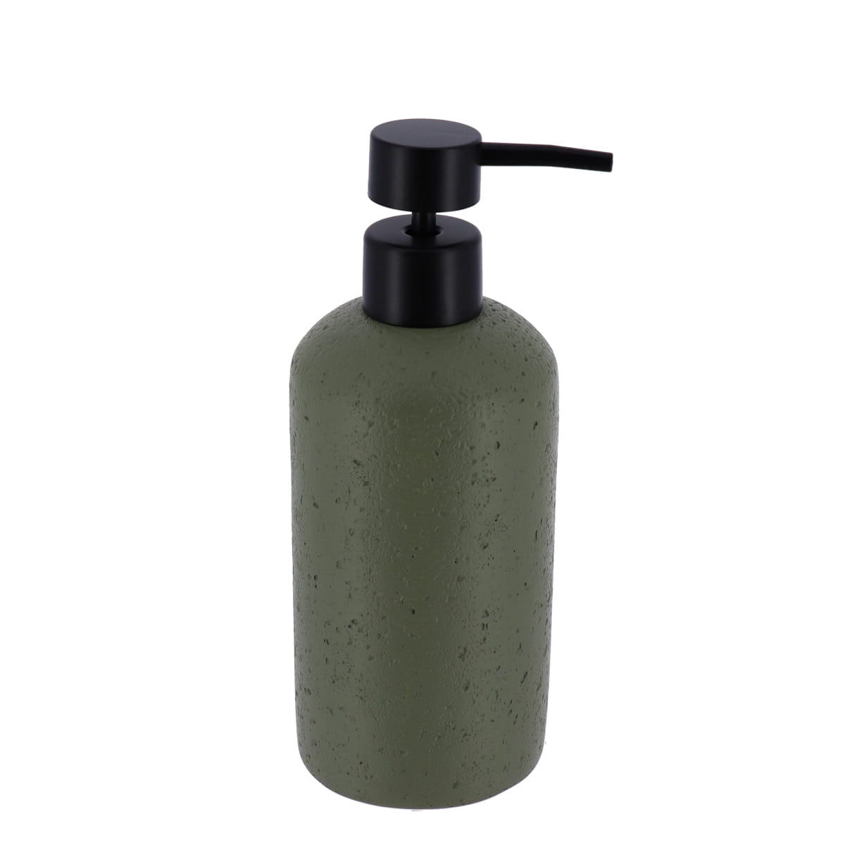 Stone effect polyresin soap dispenser 400 ml - Khaki 