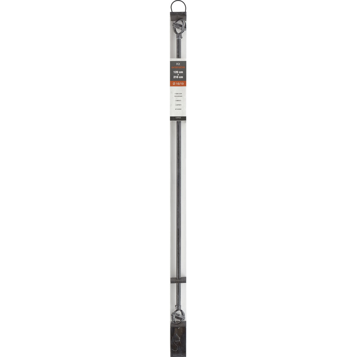 Extendable Gallery 210-380 CM Capri - Black Silver