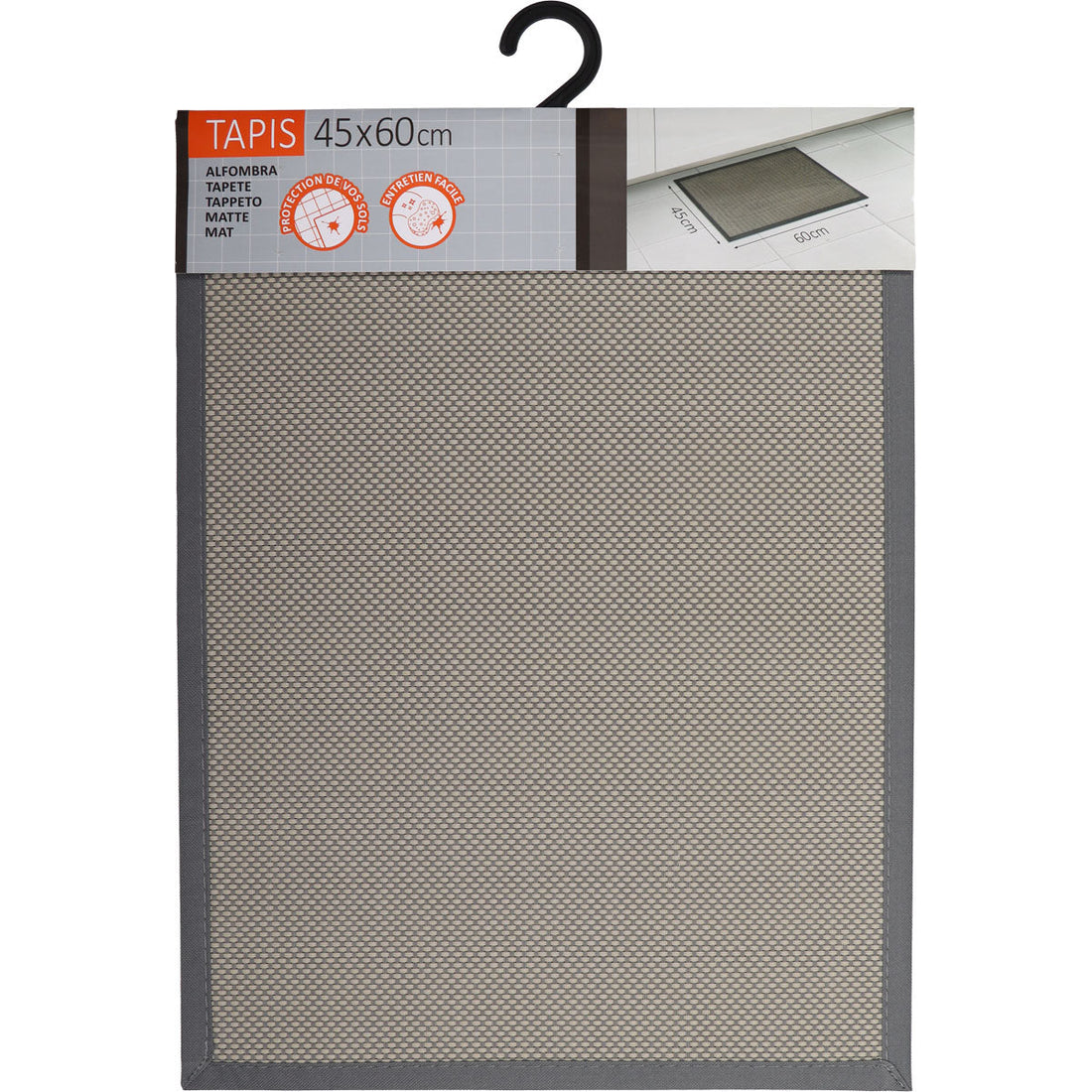 Woven Vinyl Kitchen Rug Taupe/Beige - 50X80CM