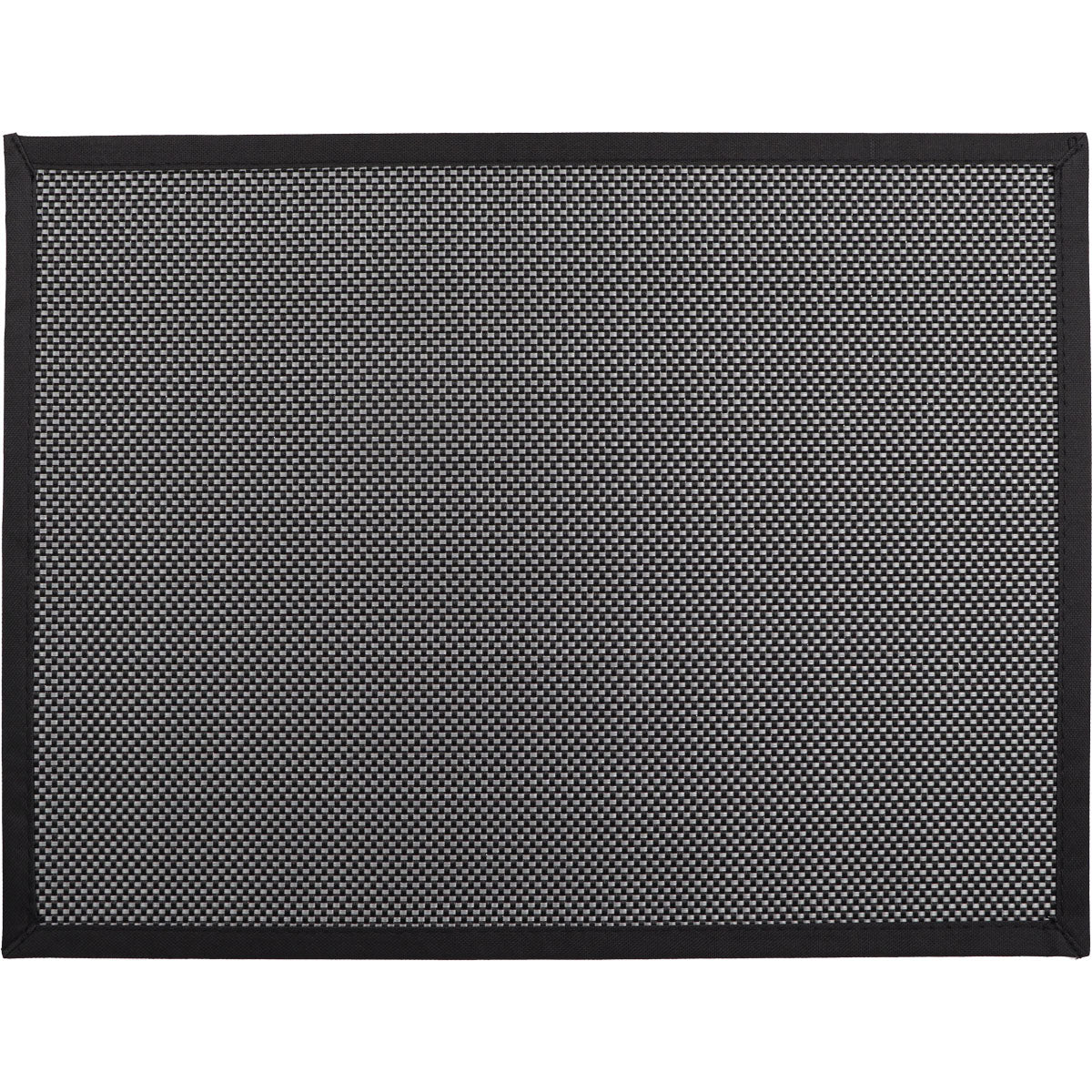 Kitchen Rug Woven Vinyl Black/Silver - 50X80CM