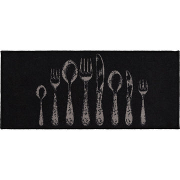 Couverts Noir kitchen rug - 50X120CM