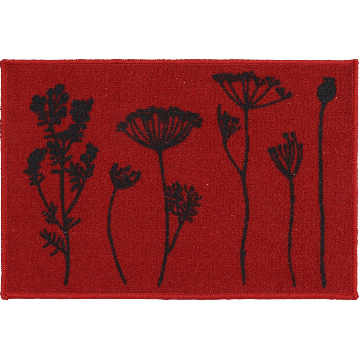Herbier Rouge kitchen rug - 40X60CM