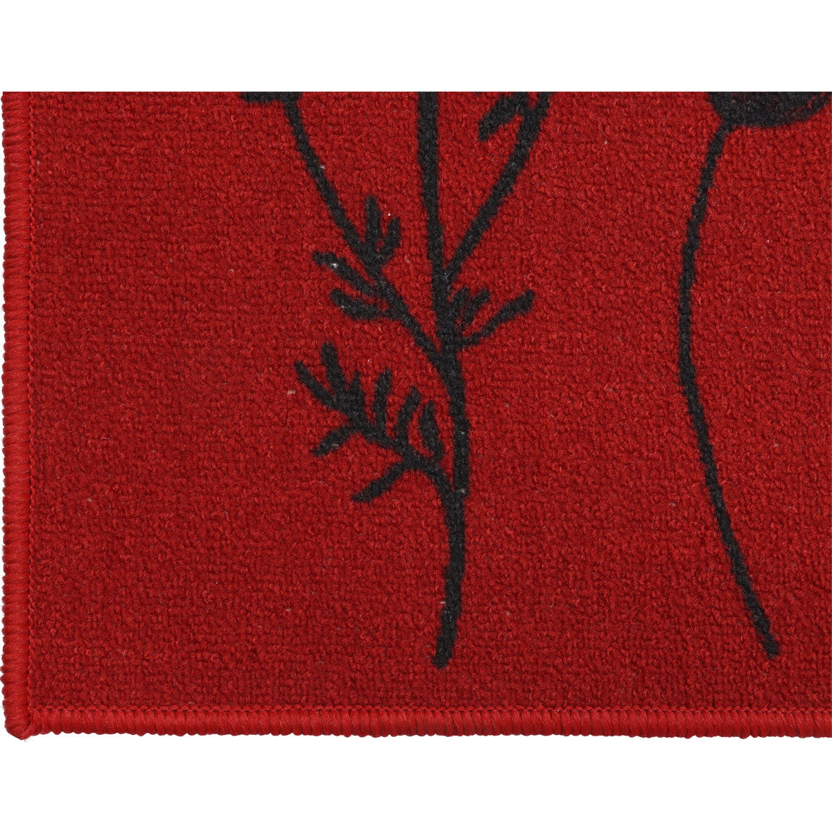 Herbier Rouge kitchen rug - 40X60CM