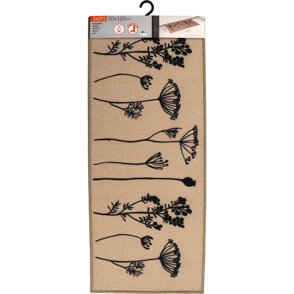 Kitchen rug Herbier Beige - 50X120CM
