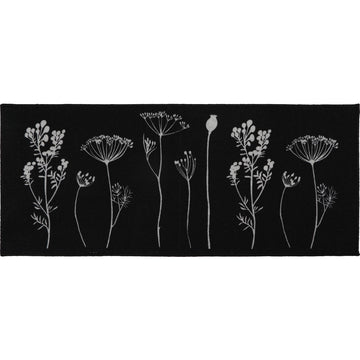 Herbier Noir kitchen rug - 50X120CM