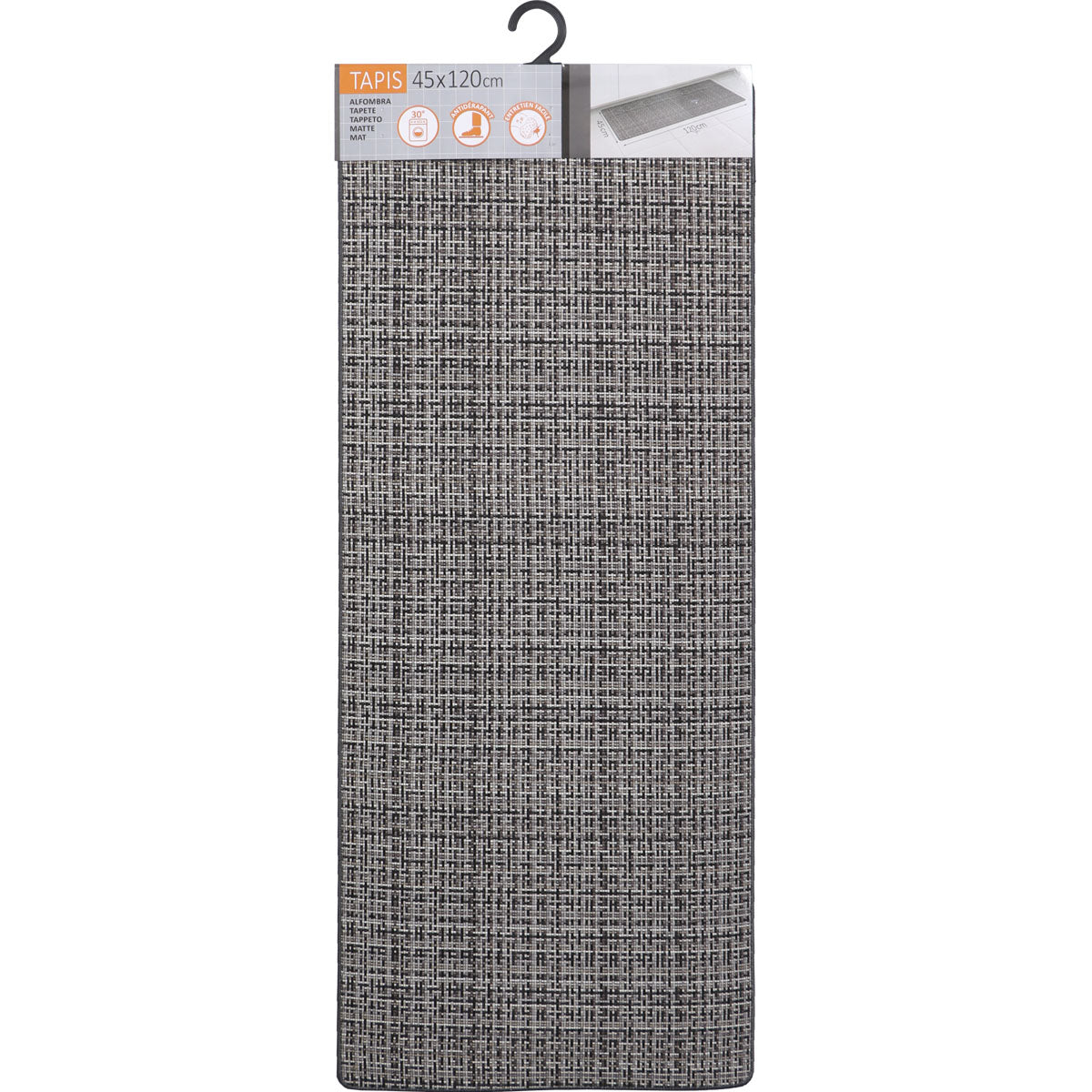 Kitchen rug Pixel Dark Grey - 45X60CM