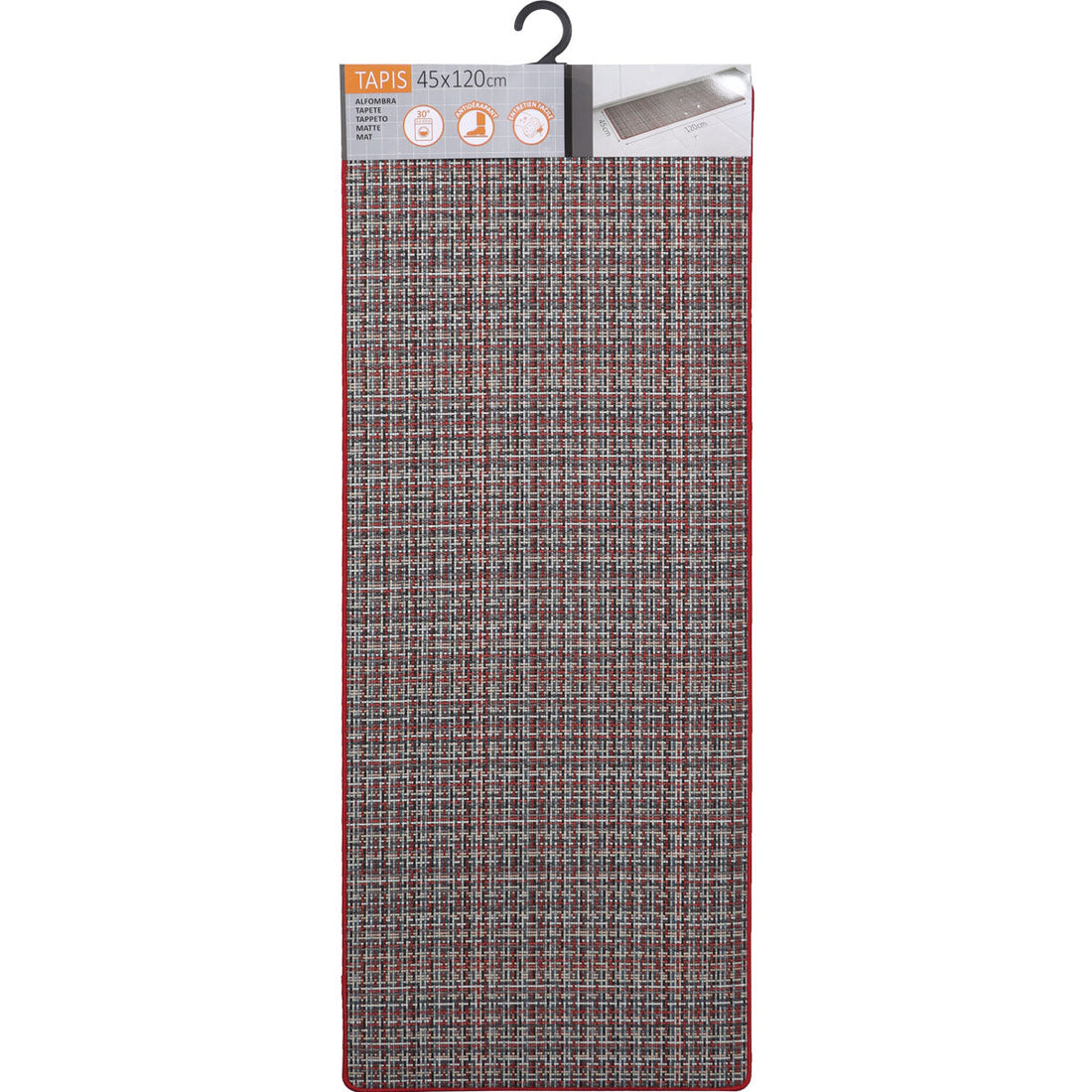 Kitchen rug Pixel Red - 45X80CM