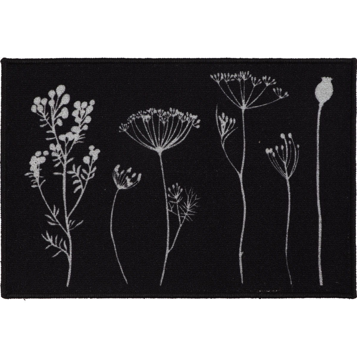 Herbier Noir kitchen rug - 50X80CM