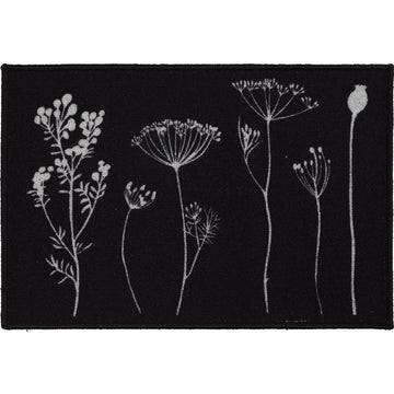 Herbier Noir kitchen rug - 50X80CM
